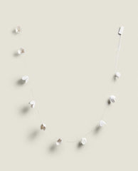 PAPIER-MCH FLORAL CHRISTMAS LIGHT GARLAND