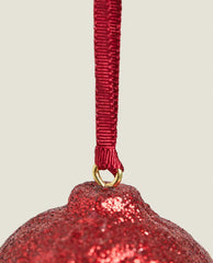 PACK OF GLITTERY BAUBLE CHRISTMAS DECORATIONS (PACK OF 2)
