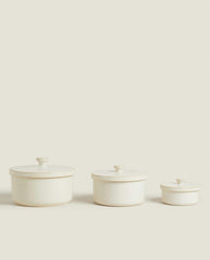 STONEWARE JAR WITH LID