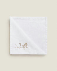 PACK OF EMBROIDERED LINEN CHRISTMAS NAPKINS (PACK OF 2)