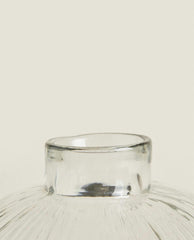GLASS VASE WITH LINES