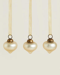 PACK OF SHINY DROPLET CHRISTMAS DECORATIONS (PACK OF 3)