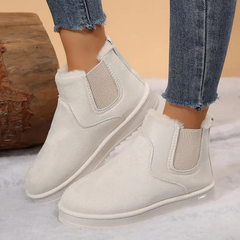 π₯ Order Today & Receive 49% OFF - Comfortable Round Toe Fluffy Lined Slip-On Ankle Winter Short Boots