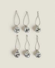 PACK OF CHRISTMAS DISCO BALL DECORATIONS (PACK OF 6)