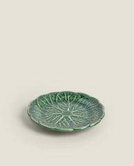 CABBAGE LEAF EARTHENWARE SIDE PLATE