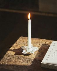 MEDIUM CHRISTMAS STAR CANDLESTICK WITH RIM