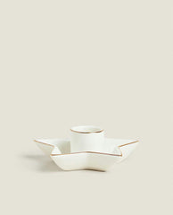 MEDIUM CHRISTMAS STAR CANDLESTICK WITH RIM