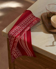 PACK OF COTTON NAPKINS WITH CHRISTMAS BORDER (PACK OF 2)