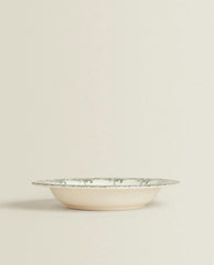 FLORAL EARTHENWARE SOUP PLATE