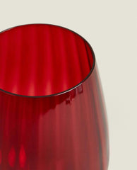 CHRISTMAS CRYSTALLINE COLOURED FLUTE GLASS