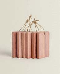 CEDAR BLOCKS WITH HOOK (PACK OF 6)