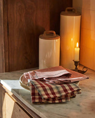 CHECK COTTON TEA TOWELS (PACK OF 2)