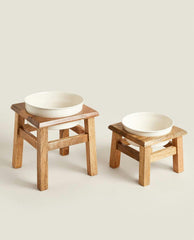 PET FOOD BOWL WITH STAND