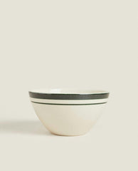 CHRISTMAS STRIPED EARTHENWARE BOWL