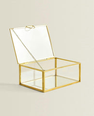 CAJA METAL Y CRISTAL TIMING