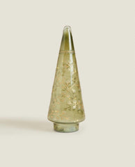 GLASS LED LIGHT CHRISTMAS TREE DECORATION