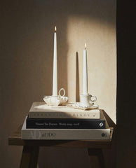 CHRISTMAS LEAF CANDLEHOLDER WITH RIM