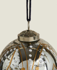 PAINTED GLASS BAUBLE CHRISTMAS DECORATION
