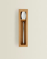 BOX OF 4 SHINY STEEL SPOONS