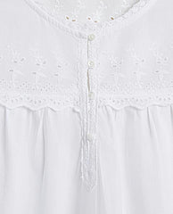 EMBROIDERED COTTON NIGHTDRESS