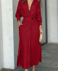 2025 Solid color maxi dress (Upgraded Version)