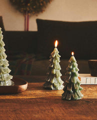 GLITTER CHRISTMAS FIR TREE CANDLE