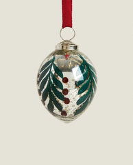 MERCURISED GLASS FLOWER CHRISTMAS DECORATION