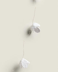 PAPIER-MCH FLORAL CHRISTMAS LIGHT GARLAND