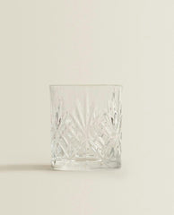 CRYSTALLINE TUMBLER WITH RAISED DESIGN