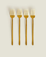 BOX 4 FORKS WITH HAMMERED HANDLE