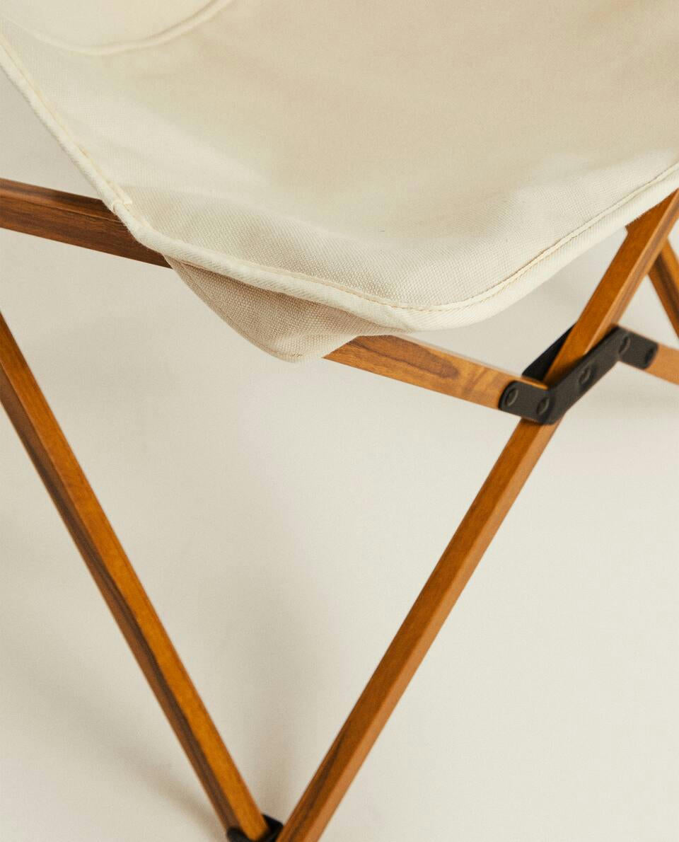 FOLDING ALUMINIUM AND CANVAS CHAIR