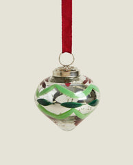MERCURISED GLASS SPINNING TOP CHRISTMAS DECORATION