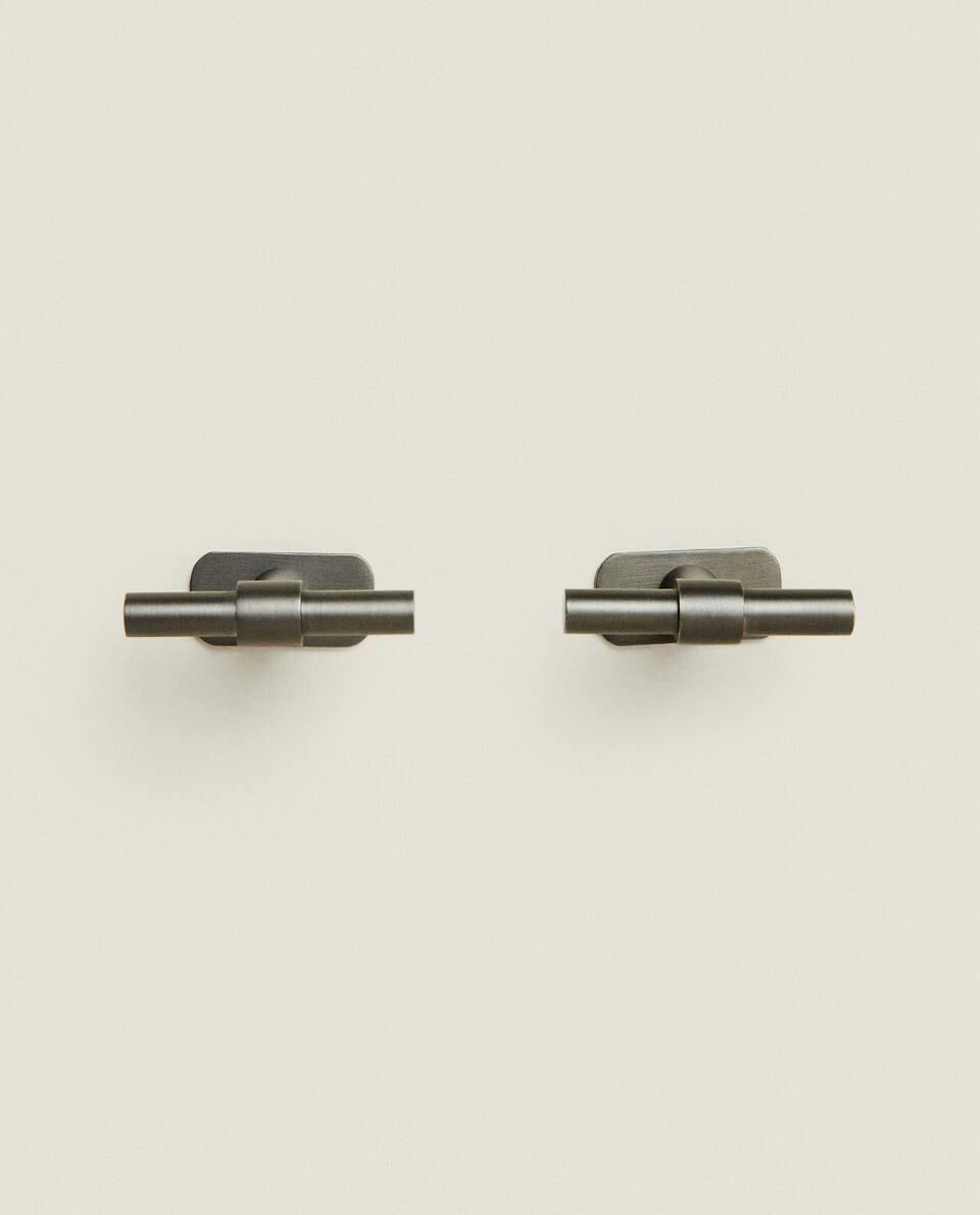 LONG METAL DOOR KNOB (PACK OF 2)