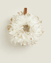 CHRISTMAS FEATHER WREATH DECORATION