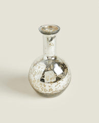 CHRISTMAS MERCURISED GLASS VASE