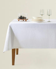 CHRISTMAS GLITTERY FLORAL JACQUARD TABLECLOTH