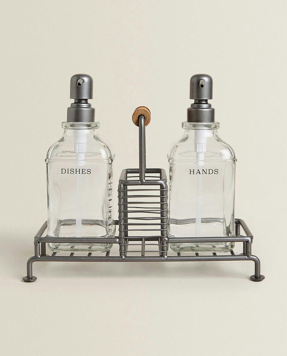 DOUBLE DISPENSER WITH STAND