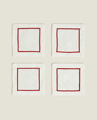 PACK OF LINEN CHRISTMAS COASTERS (PACK OF 2)