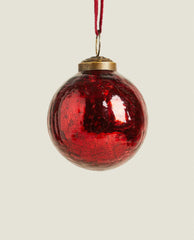 MERCURISED GLASS CHRISTMAS BAUBLE DECORATION