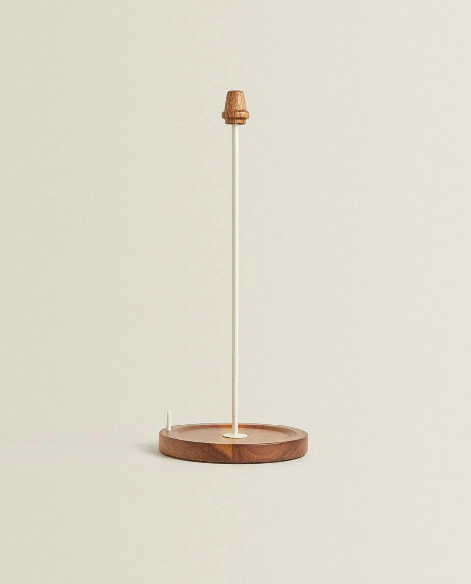 IRON AND WOOD KITCHEN ROLL HOLDER