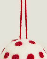PACK OF FELT CHRISTMAS BAUBLE DECORATIONS (PACK OF 3)
