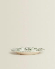 FLORAL EARTHENWARE DESSERT PLATE