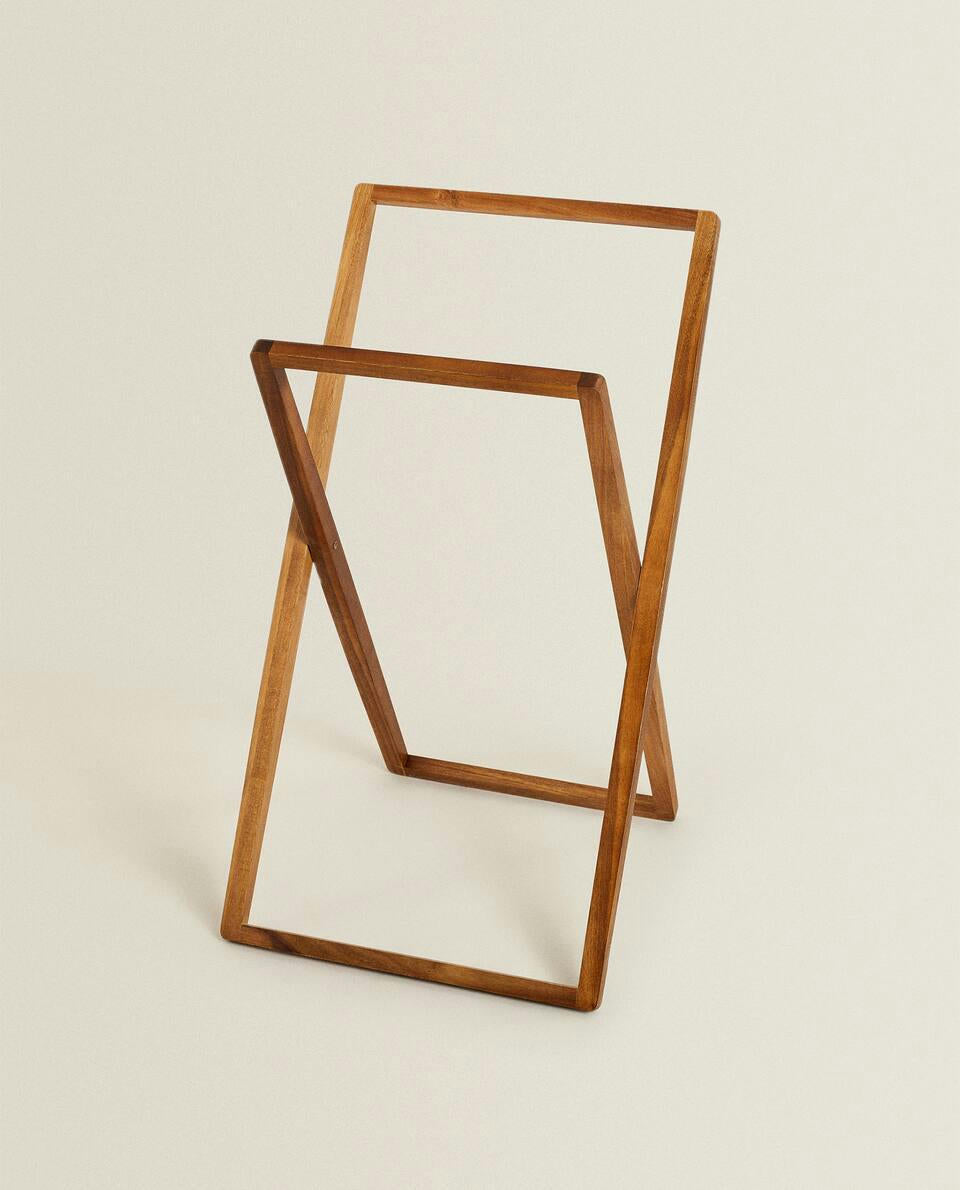 ACACIA WOOD TOWEL RACK