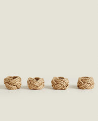 WOVEN NAPKIN HOLDERS (PACK OF 4)