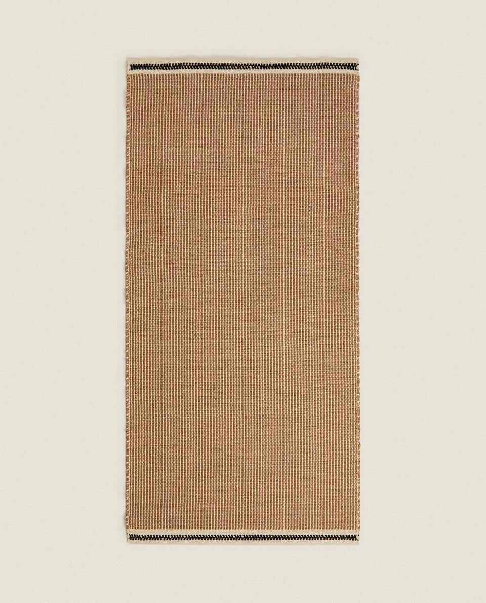 NON-SLIP STRIPED JUTE RUG