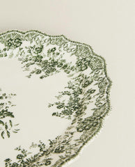 FLORAL EARTHENWARE SERVING DISH