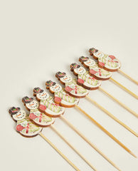 PACK OF CHRISTMAS FIGURE COCKTAIL PICKS (PACK OF 24)