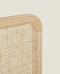 ASH AND RATTAN HEADBOARD