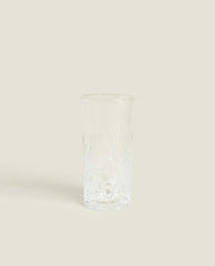 TALL GLASS WITH RAISED DESIGN