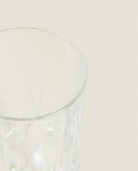 TALL GLASS WITH RAISED DESIGN